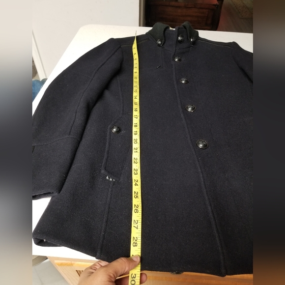 Faboer Womens Sz. 50 Peacoat US Sz. M Black Wool - Picture 15 of 16